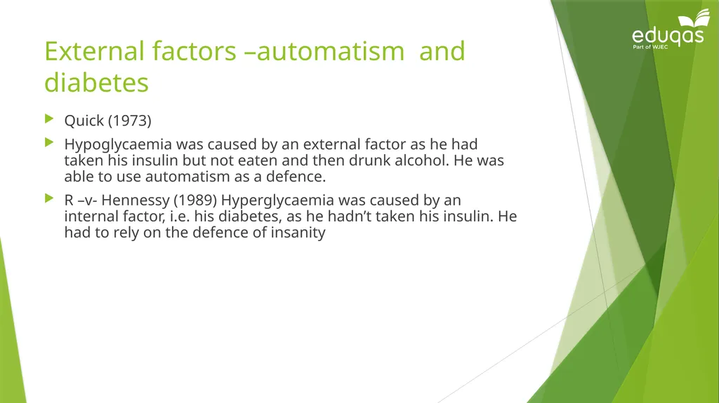 Capacity defences of insanity and intoxication - slide 6 of 8