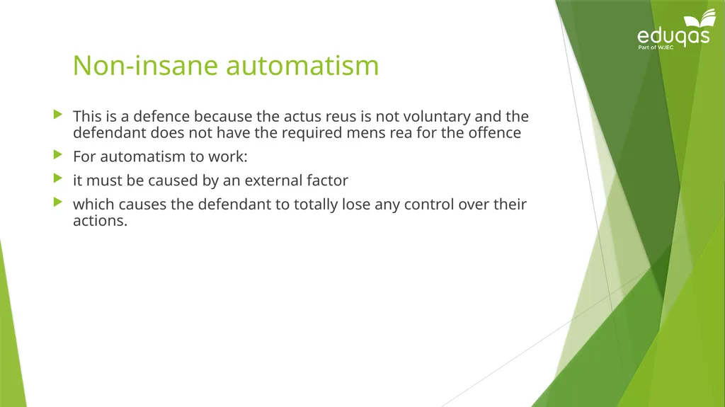 Capacity defences of insanity and intoxication - slide 4 of 8