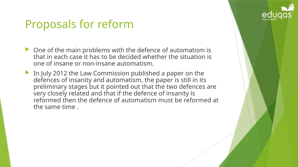 Capacity defences of insanity and intoxication - slide 8 of 8