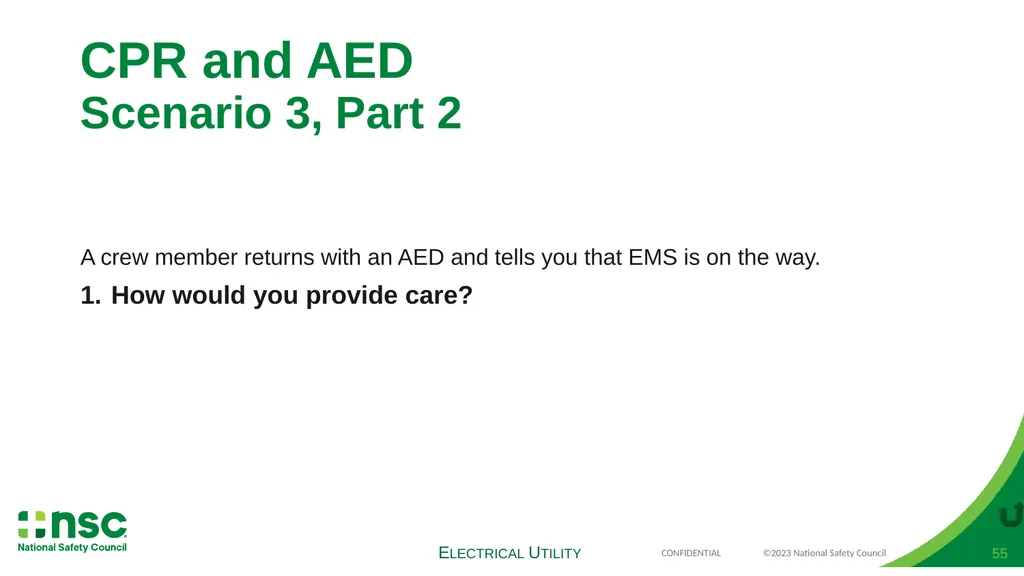 Case Scenarios for Customizing Your Training These - slide 55 of 60
