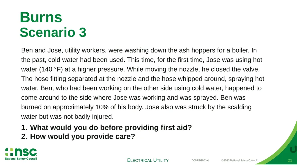 Case Scenarios for Customizing Your Training These - slide 21 of 60
