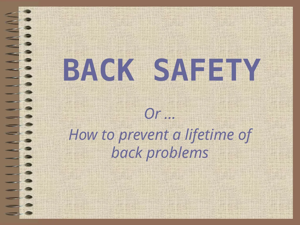 Presents … Environmental Health & Safety BACK - slide 2 of 48