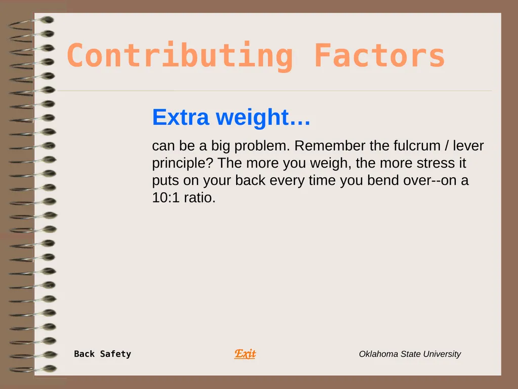 Presents … Environmental Health & Safety BACK - slide 18 of 48