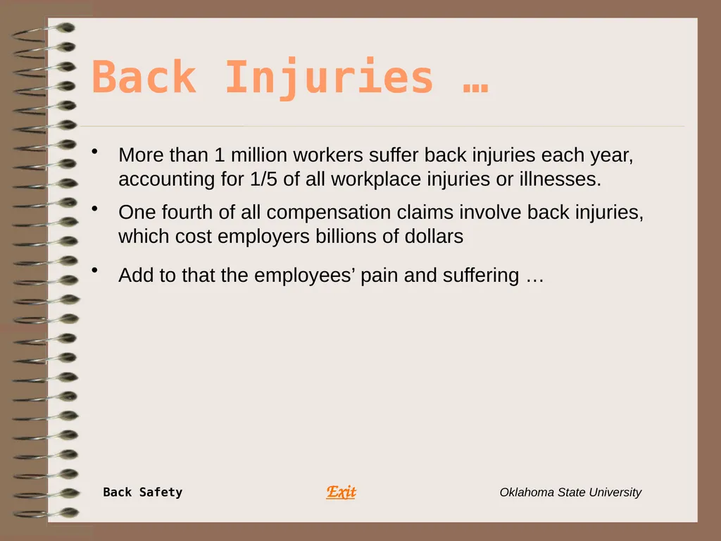 Presents … Environmental Health & Safety BACK - slide 3 of 48