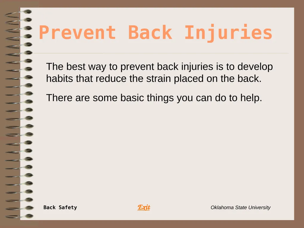 Presents … Environmental Health & Safety BACK - slide 33 of 48