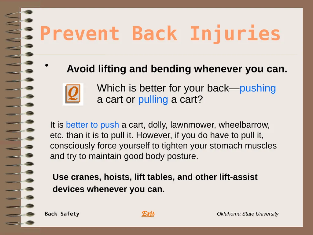 Presents … Environmental Health & Safety BACK - slide 37 of 48