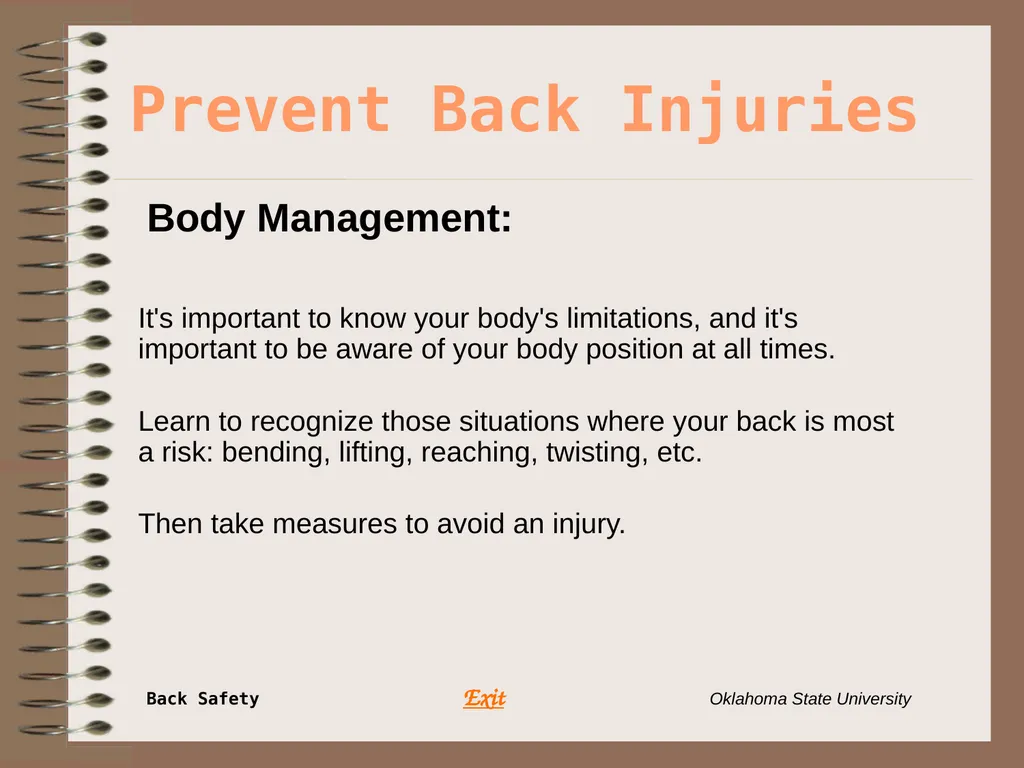 Presents … Environmental Health & Safety BACK - slide 43 of 48