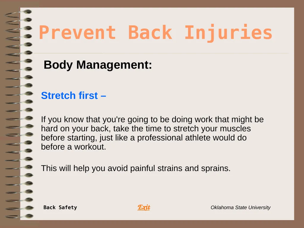 Presents … Environmental Health & Safety BACK - slide 44 of 48