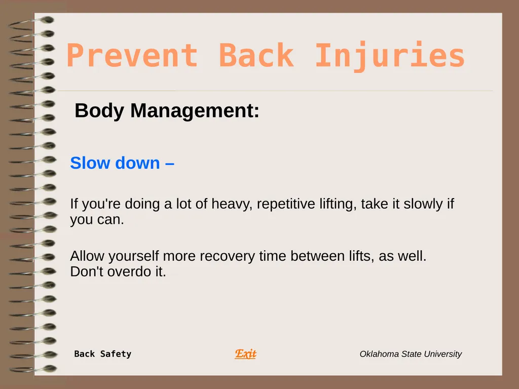 Presents … Environmental Health & Safety BACK - slide 45 of 48