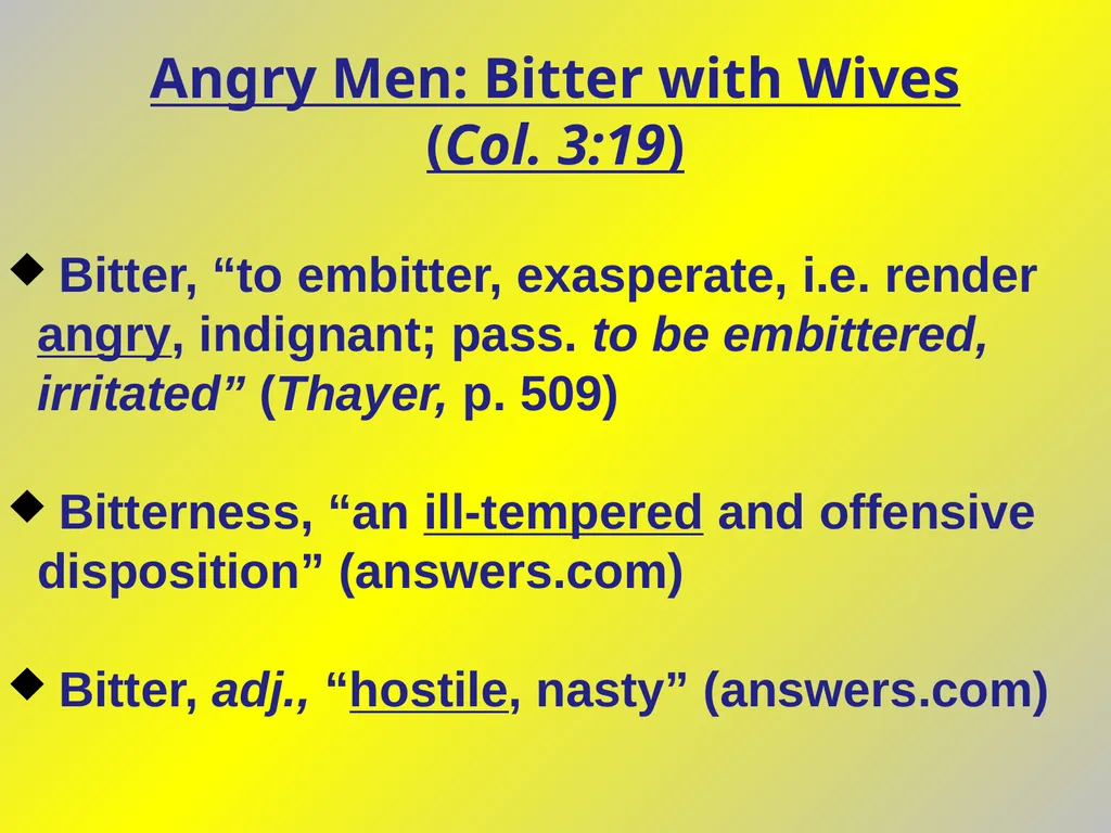 ANGER IN THE HOME ANGER IN THE HOME I. PROPER - slide 4 of 17