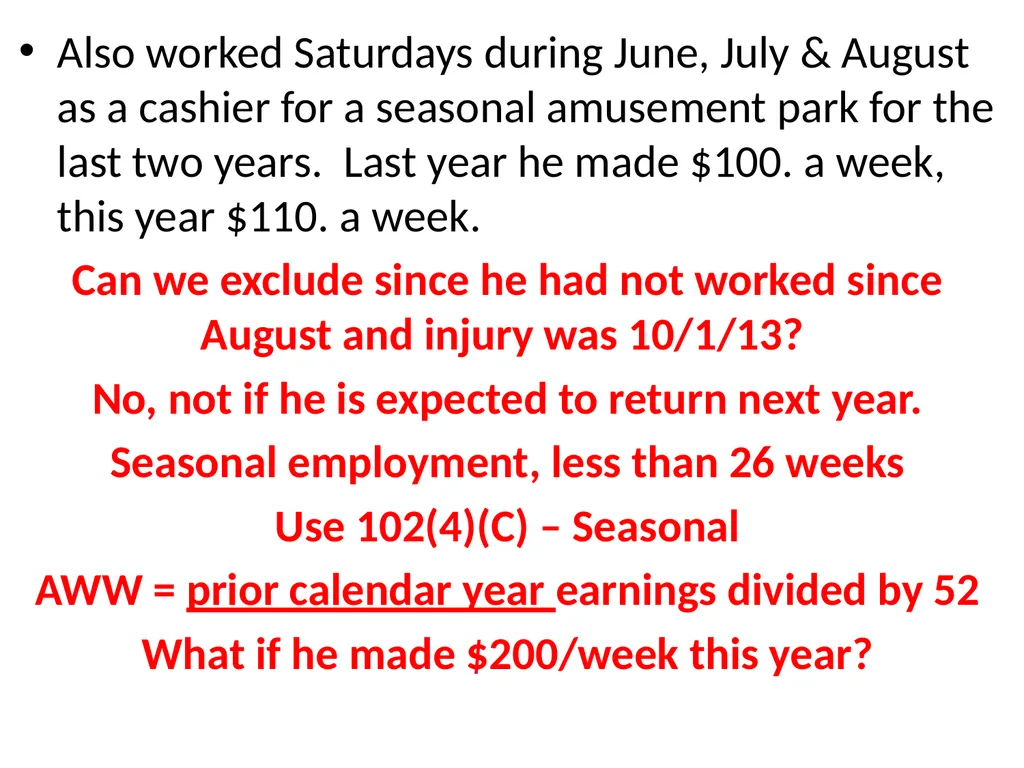 How Do We Calculate Rob’s AWW? Web Feb 2016 - slide 6 of 10