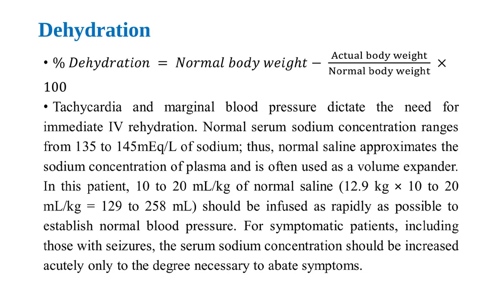Pediatric Fluid and Electrolytes Dr. Haider Raheem - slide 11 of 21