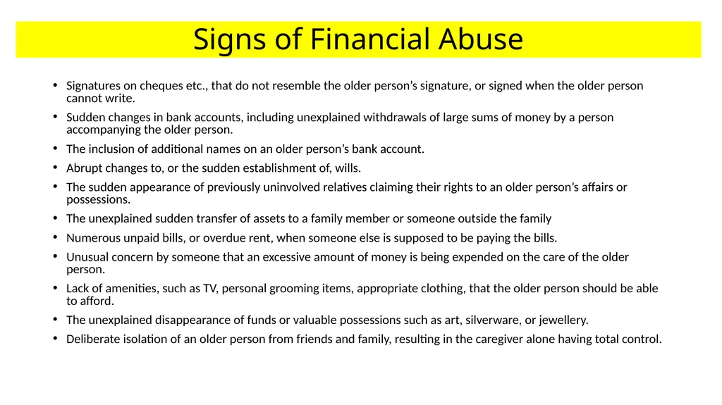 Elder Abuse NWN| Team Neighbourhood Watch Network - slide 6 of 9