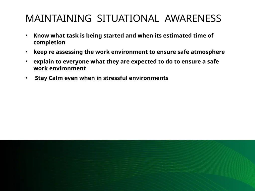 Situational Awareness This material was produced - slide 48 of 57