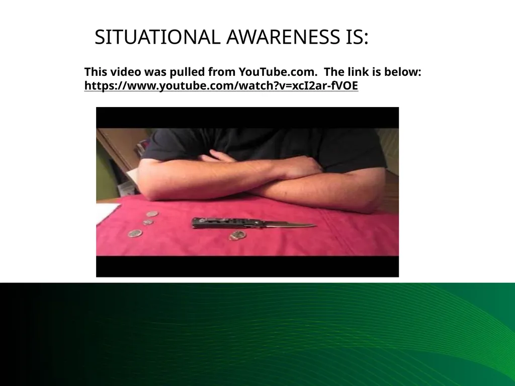 Situational Awareness This material was produced - slide 10 of 57