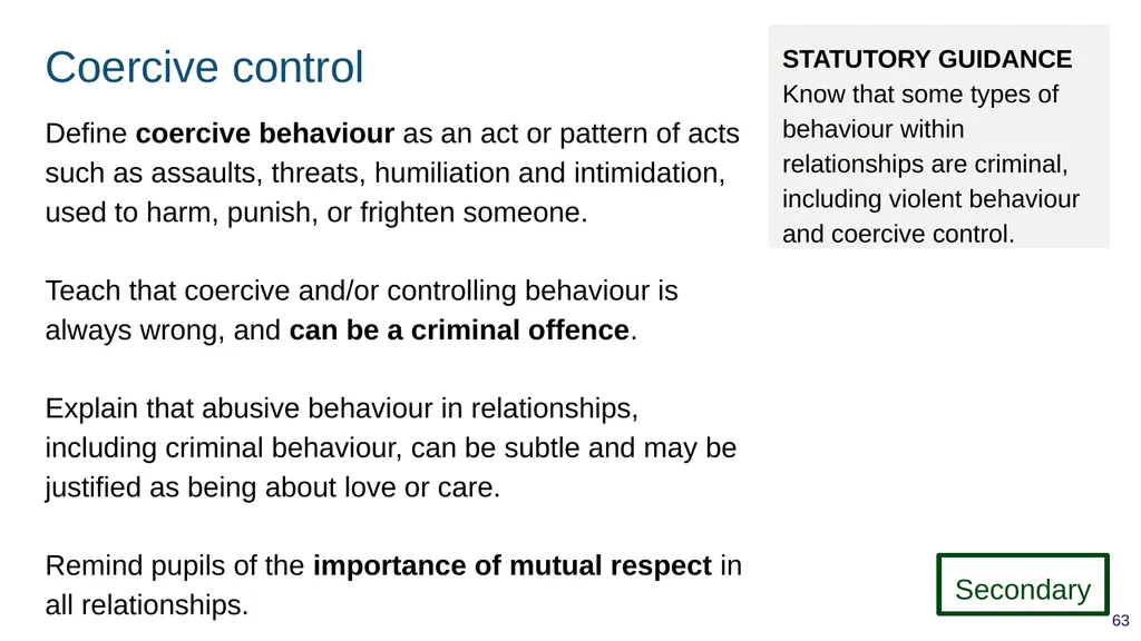 Teaching respectful relationships (primary), - slide 63 of 90