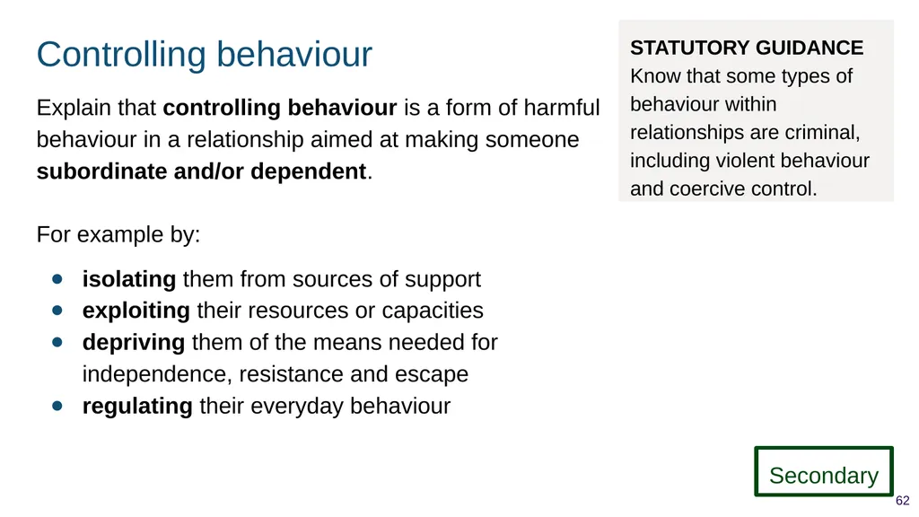 Teaching respectful relationships (primary), - slide 62 of 90