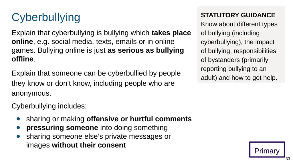Teaching respectful relationships (primary), - slide 33 of 90