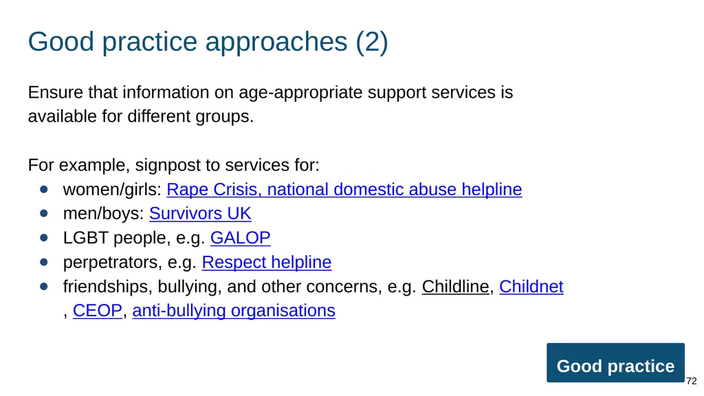 Teaching respectful relationships (primary), - slide 72 of 90