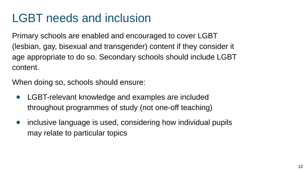 Teaching respectful relationships (primary), - slide 12 of 90