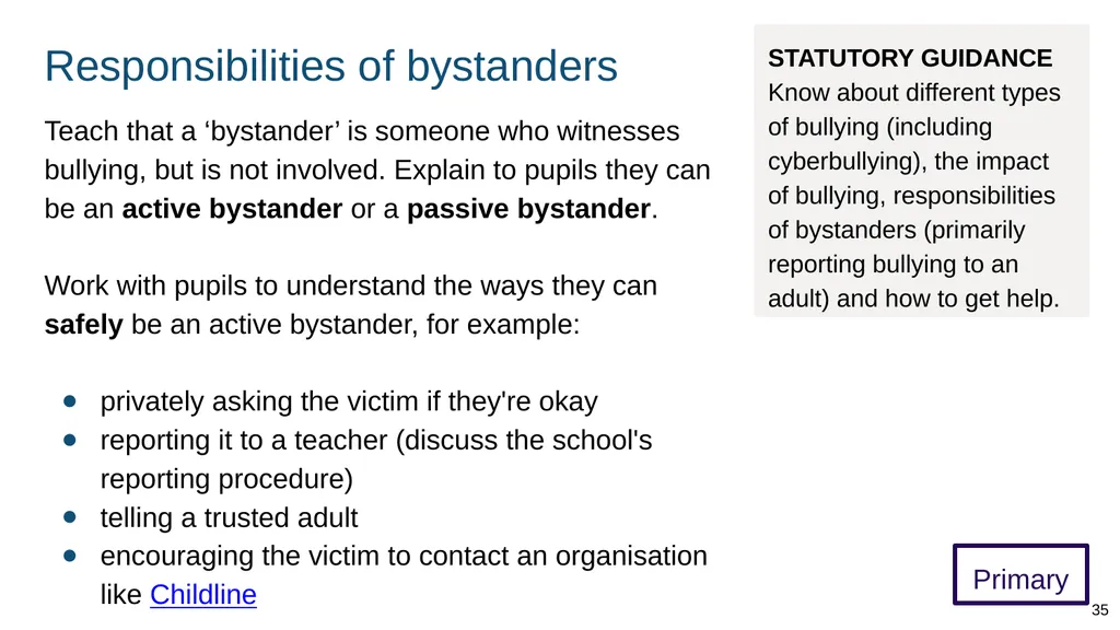 Teaching respectful relationships (primary), - slide 35 of 90