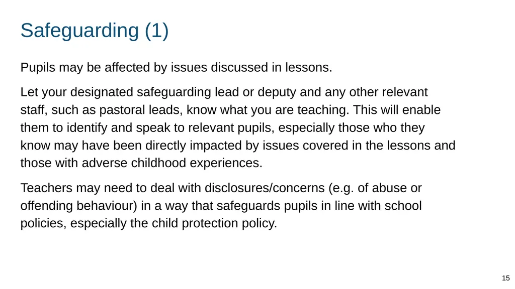 Teaching respectful relationships (primary), - slide 15 of 90