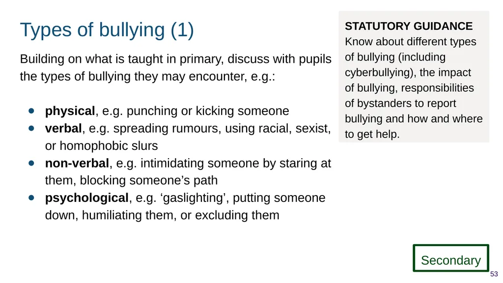 Teaching respectful relationships (primary), - slide 53 of 90