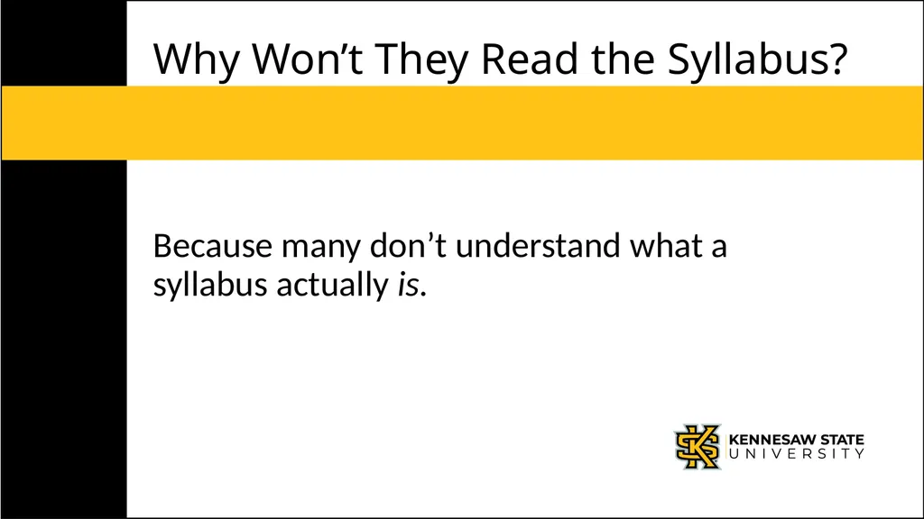 Mediating the Syllabus: Student Success Through - slide 3 of 18