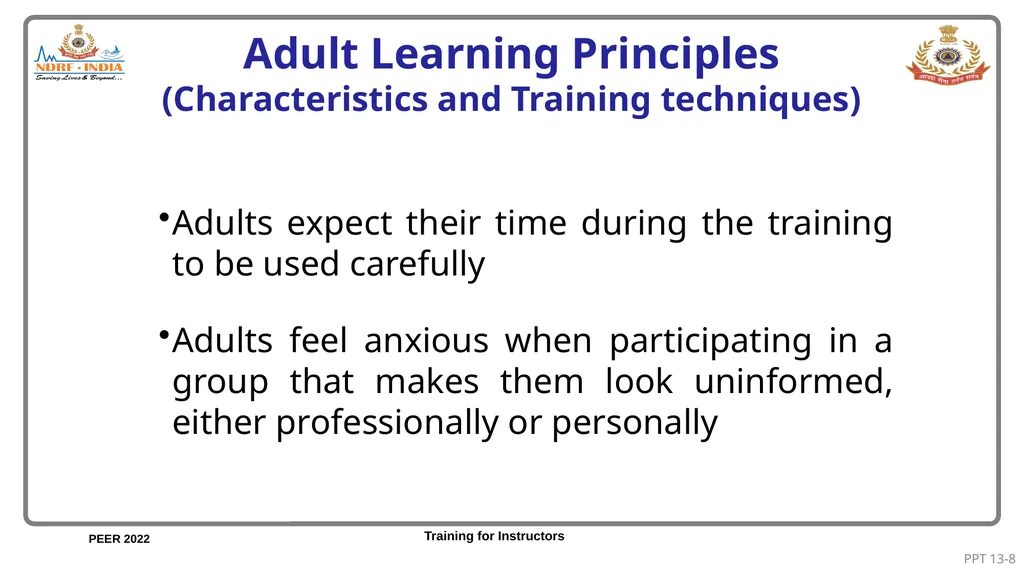 Unit 13: Concepts in Adult Learning Unit - slide 8 of 15