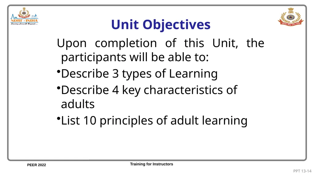 Unit 13: Concepts in Adult Learning Unit - slide 14 of 15