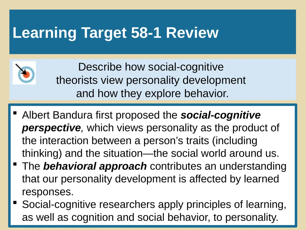 Unit 10 Personality Module 58 Social-Cognitive - slide 17 of 19