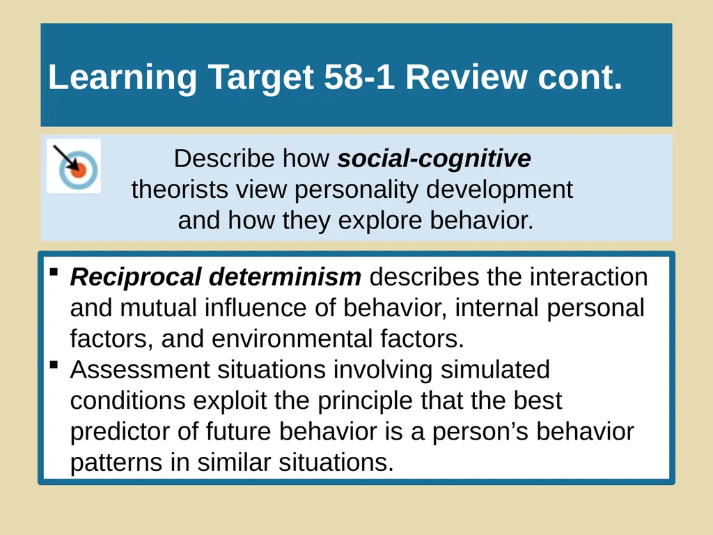 Unit 10 Personality Module 58 Social-Cognitive - slide 18 of 19