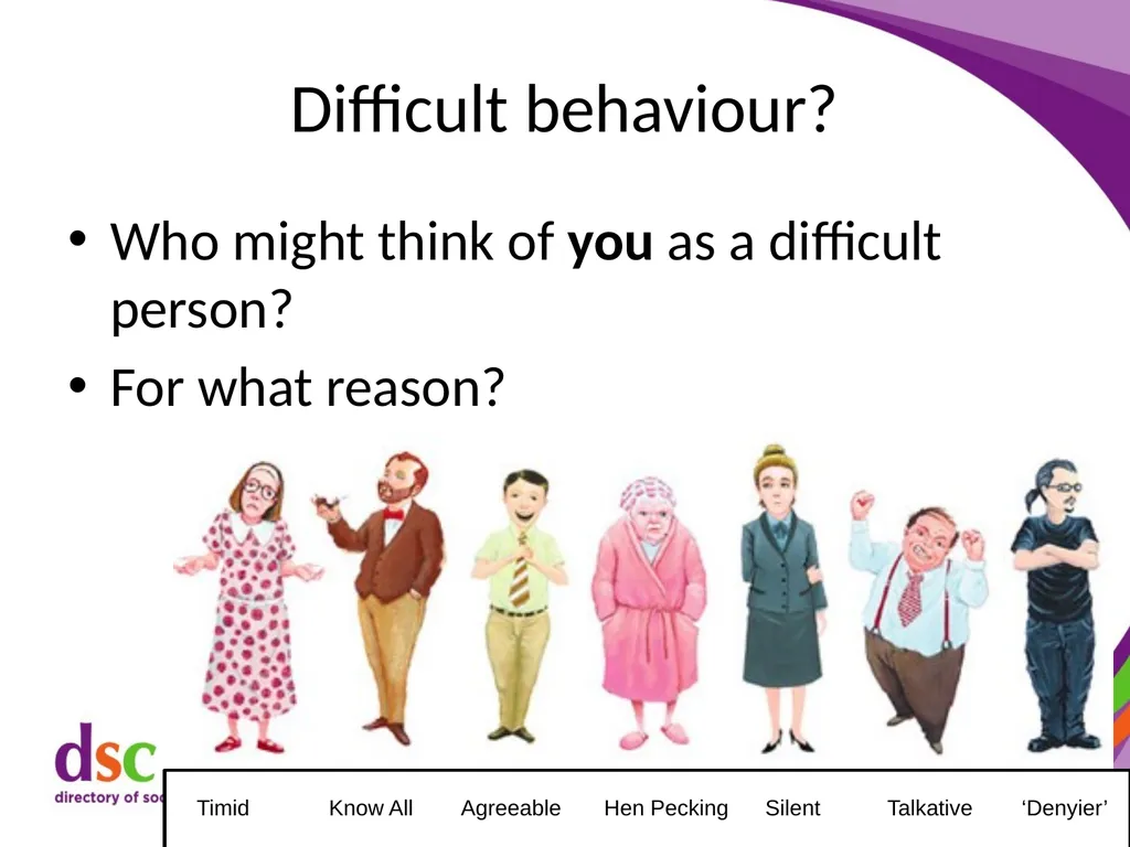 Dealing with Difficult Behaviour Cathy Shimmin, - slide 6 of 59