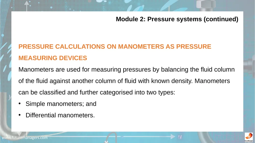 N5 Fluid Mechanics www.futuremanagers.com - slide 11 of 63
