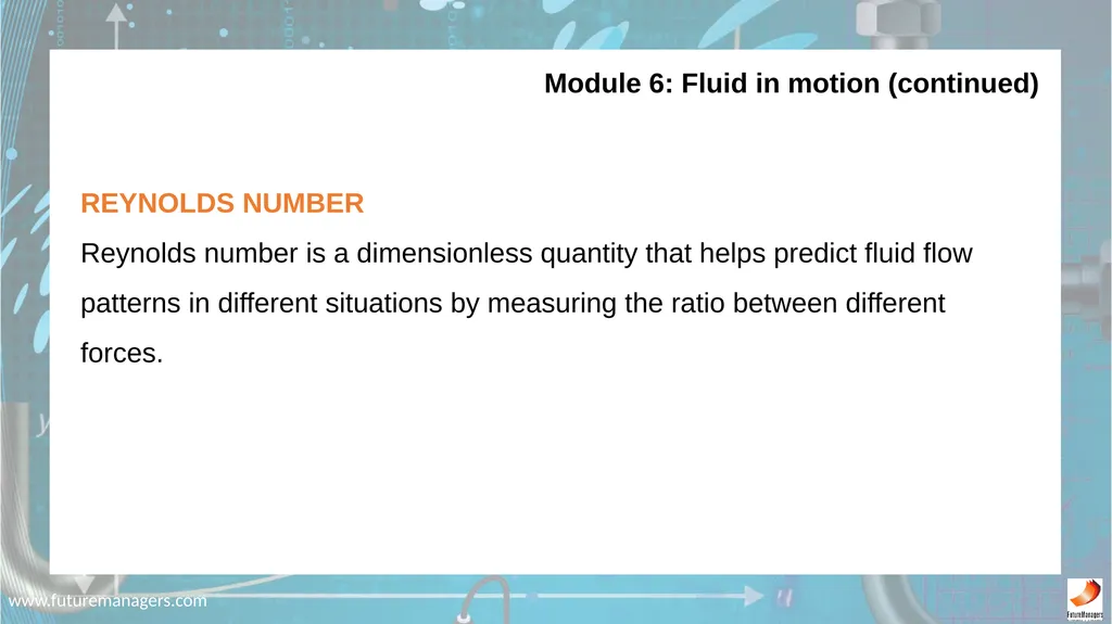 N5 Fluid Mechanics www.futuremanagers.com - slide 28 of 63