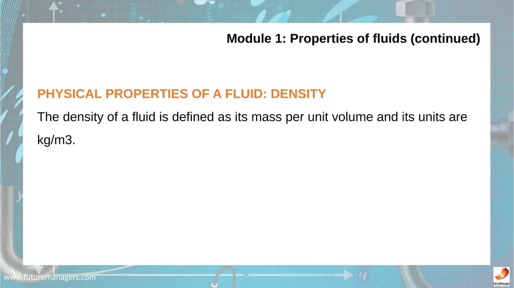 N5 Fluid Mechanics www.futuremanagers.com - slide 3 of 63