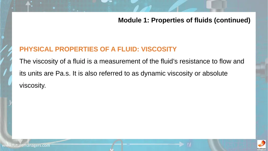 N5 Fluid Mechanics www.futuremanagers.com - slide 6 of 63