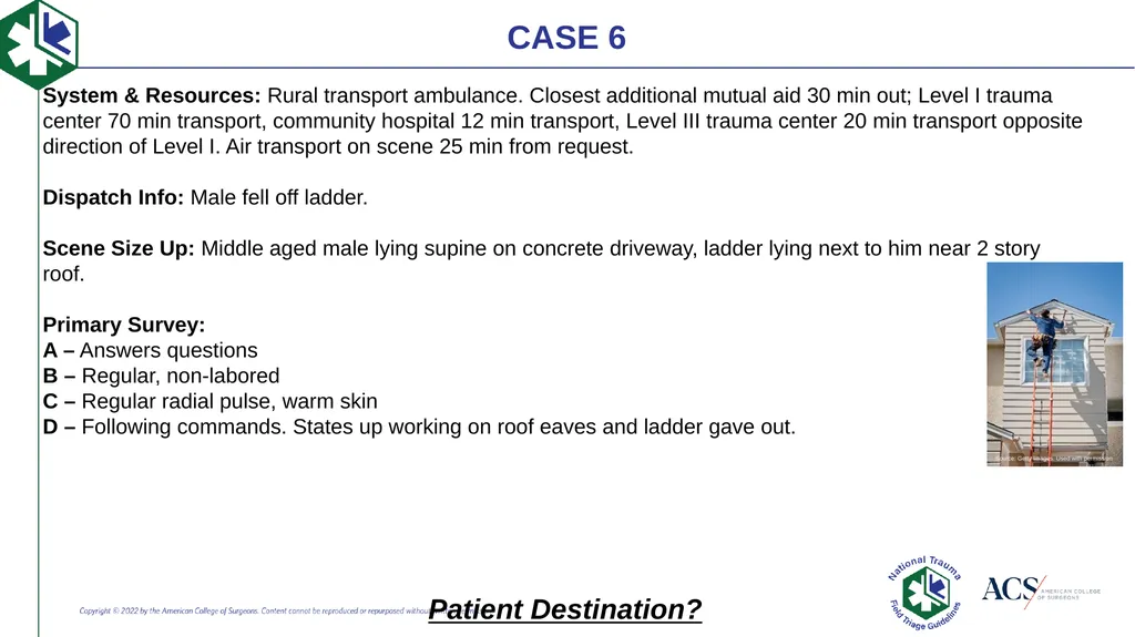 Case-Based Triage Scenarios Target Audience: New - slide 33 of 35