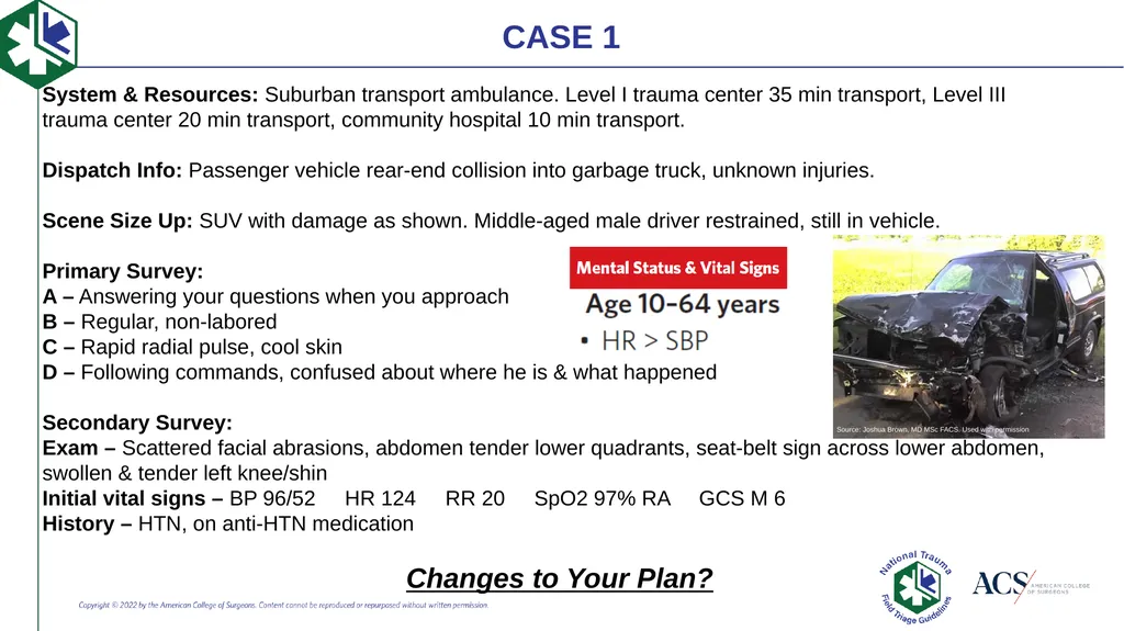 Case-Based Triage Scenarios Target Audience: New - slide 7 of 35