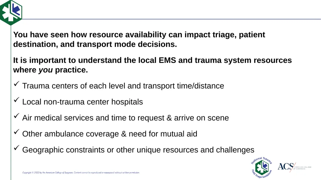 Case-Based Triage Scenarios Target Audience: New - slide 35 of 35