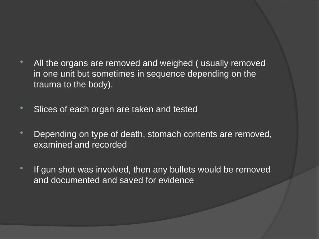 AUTOPSIES Autopsy; also called necropsy, - slide 15 of 21
