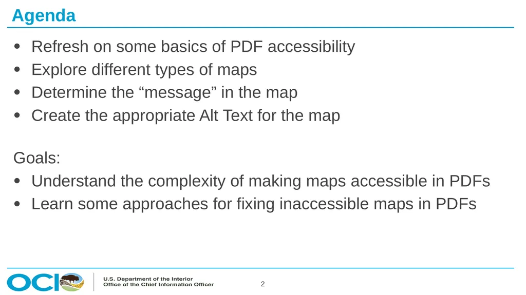 Making Maps Accessible in PDF Documents Rob - slide 2 of 16