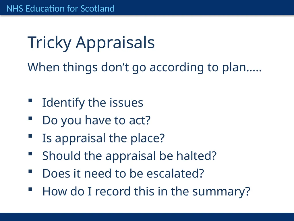Tricky Appraisals Dr Niall Cameron, National - slide 2 of 22