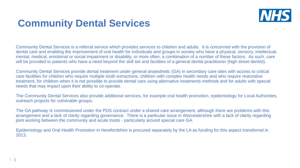 NHS England Midlands Region Dental Strategy - slide 5 of 41