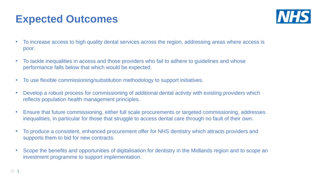 NHS England Midlands Region Dental Strategy - slide 33 of 41