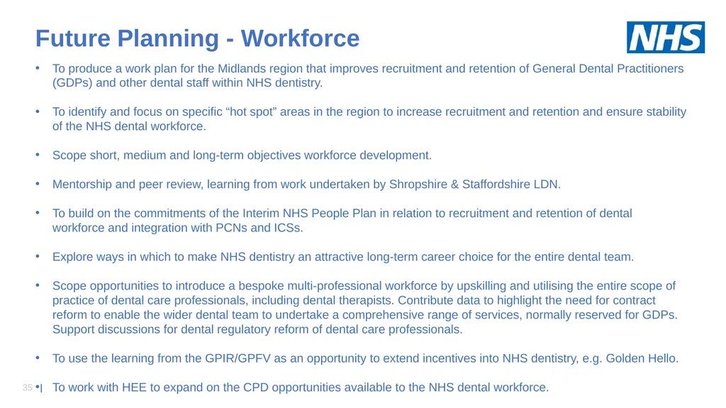 NHS England Midlands Region Dental Strategy - slide 35 of 41