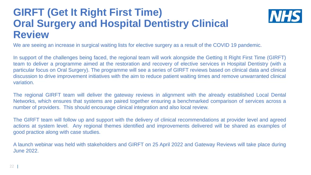 NHS England Midlands Region Dental Strategy - slide 22 of 41