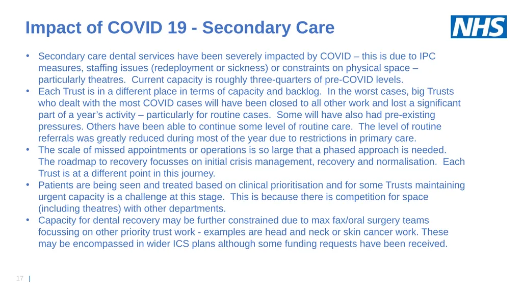 NHS England Midlands Region Dental Strategy - slide 17 of 41