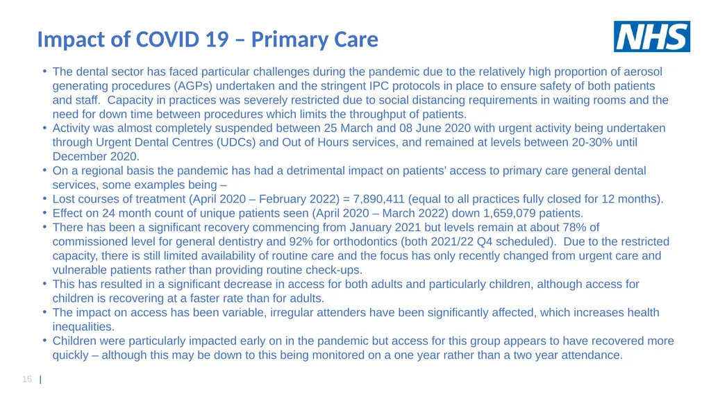 NHS England Midlands Region Dental Strategy - slide 15 of 41