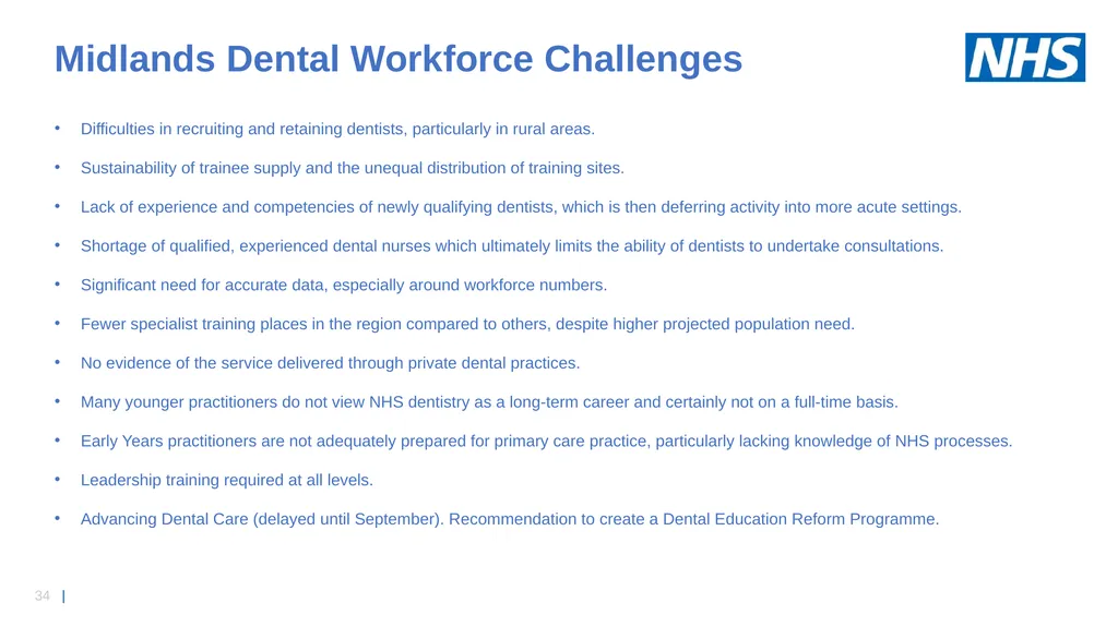 NHS England Midlands Region Dental Strategy - slide 34 of 41